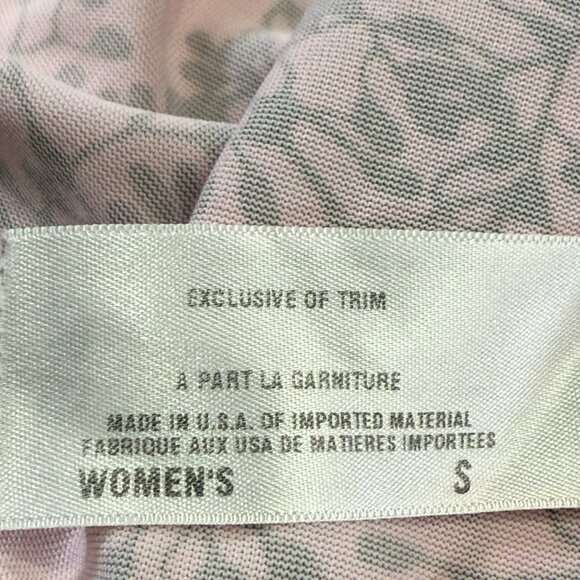 Patagonia Women’s Performance Baselayer Crew Shirt Size S – Pink & Green Leaf - Picture 4 of 8